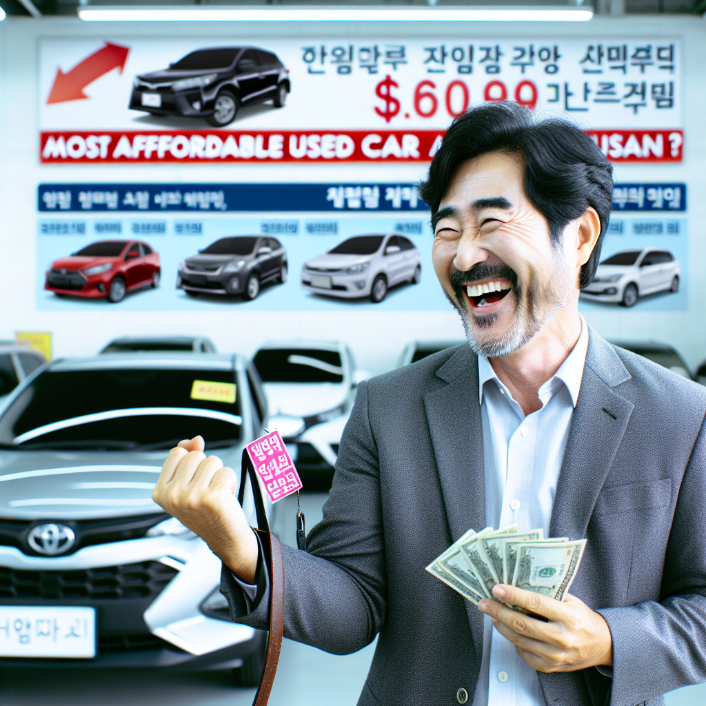 부산중고차 제일싼곳에서 저렴하게 차량 구매하기 - DALL-E 이미지 2